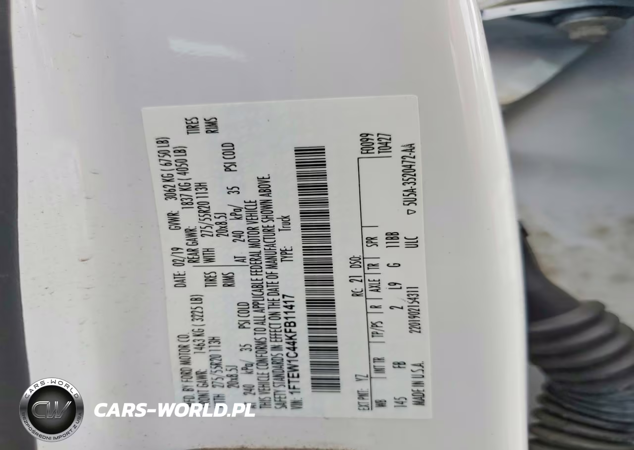 2019 Ford F150 VIN:1FTEW1C44KFB11417 - 12