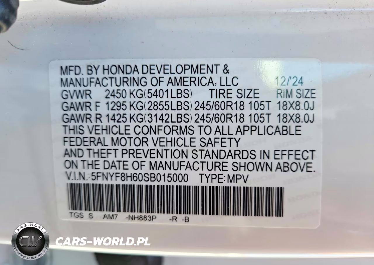 2025 Honda Passport Trail Sport VIN:5FNYF8H60SB015000 - 13