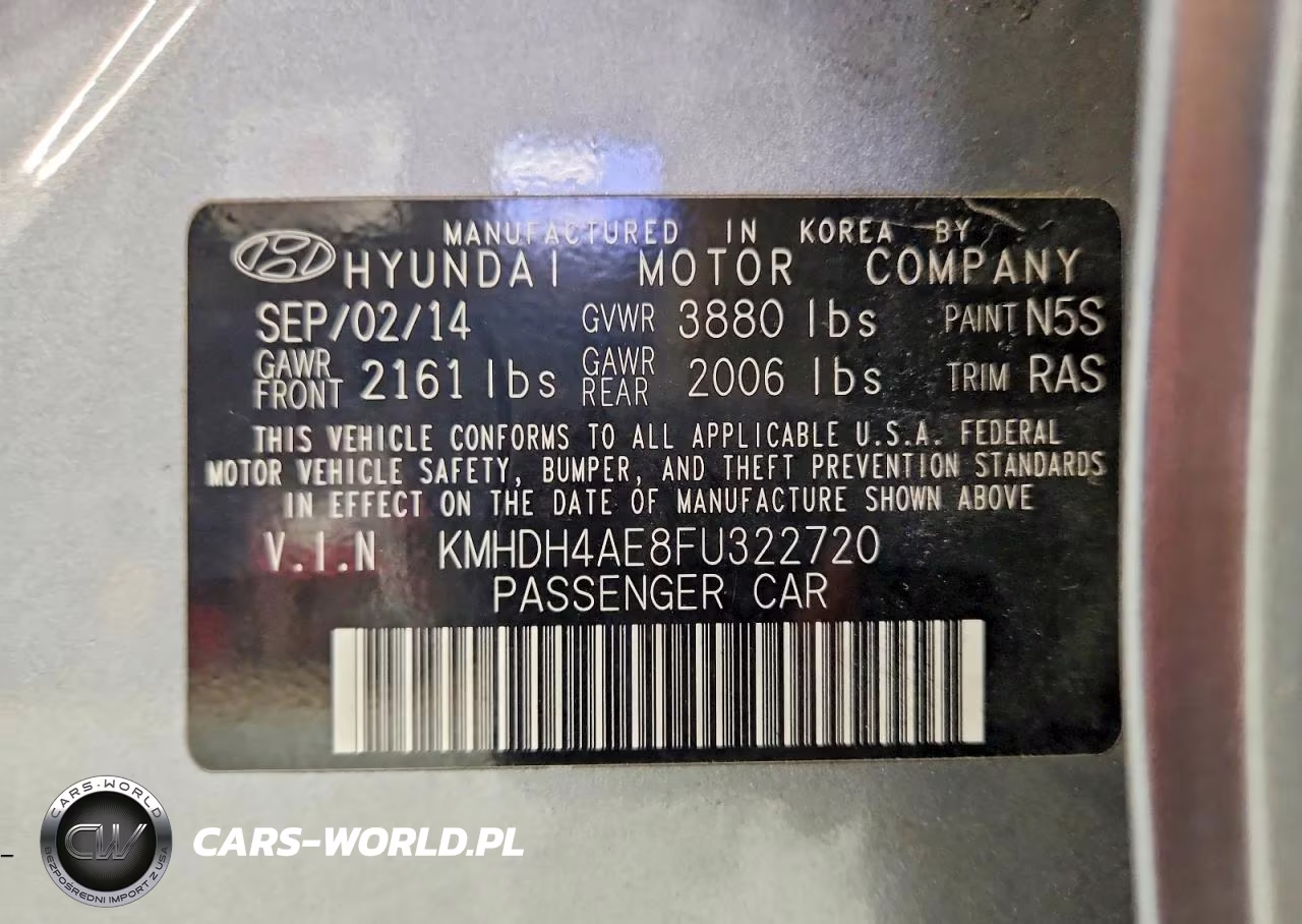 2015 Hyundai Elantra Se VIN:KMHDH4AE8FU322720 - 12