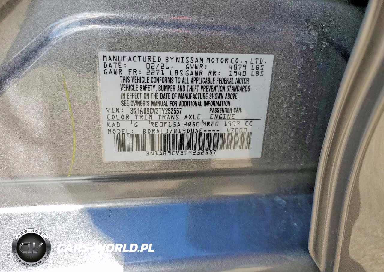 2026 Nissan Sentra Sv VIN:3N1AB9CV3TY252557 - 12