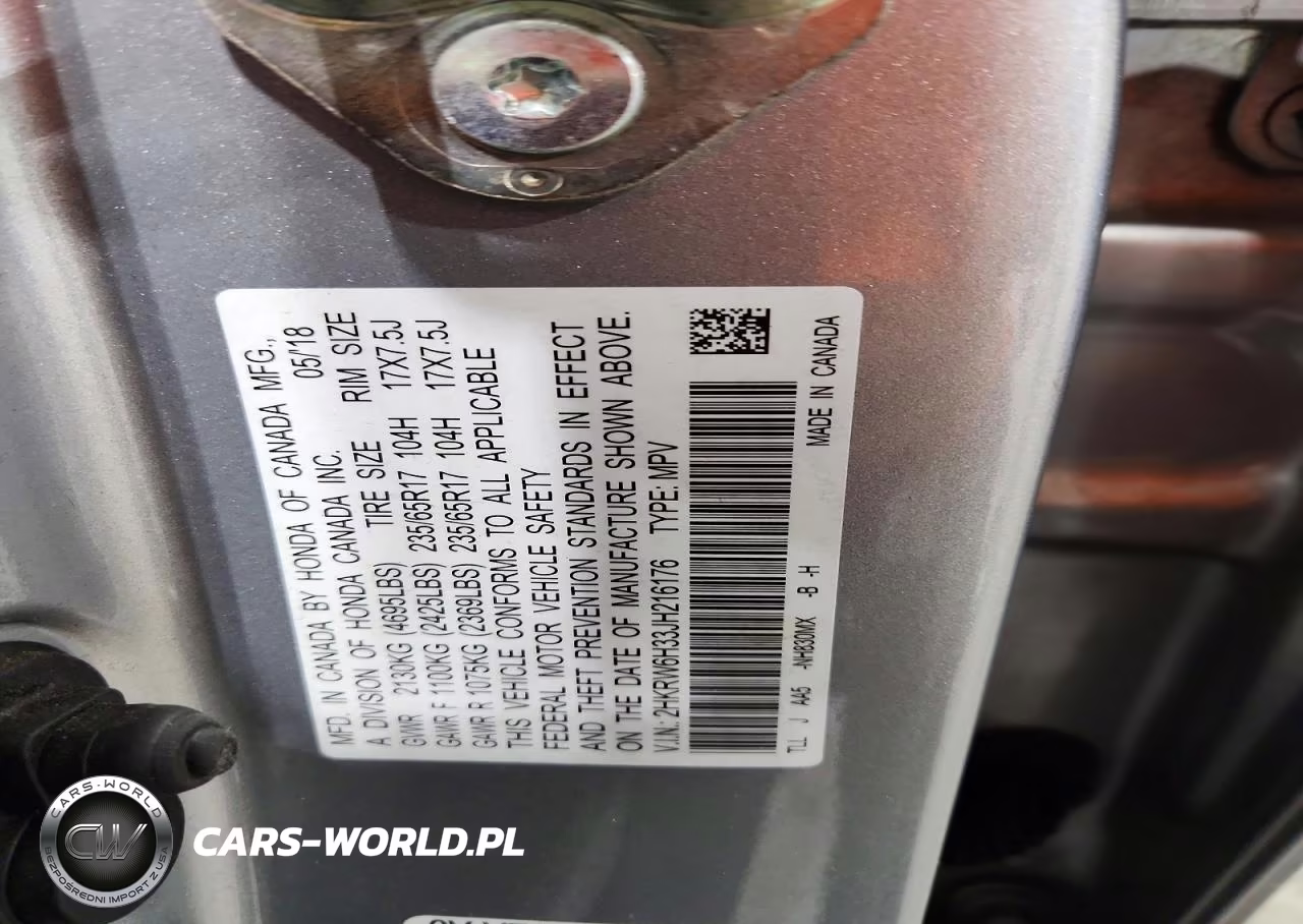 2018 Honda Cr-V Lx VIN:2HKRW6H33JH216176 - 14