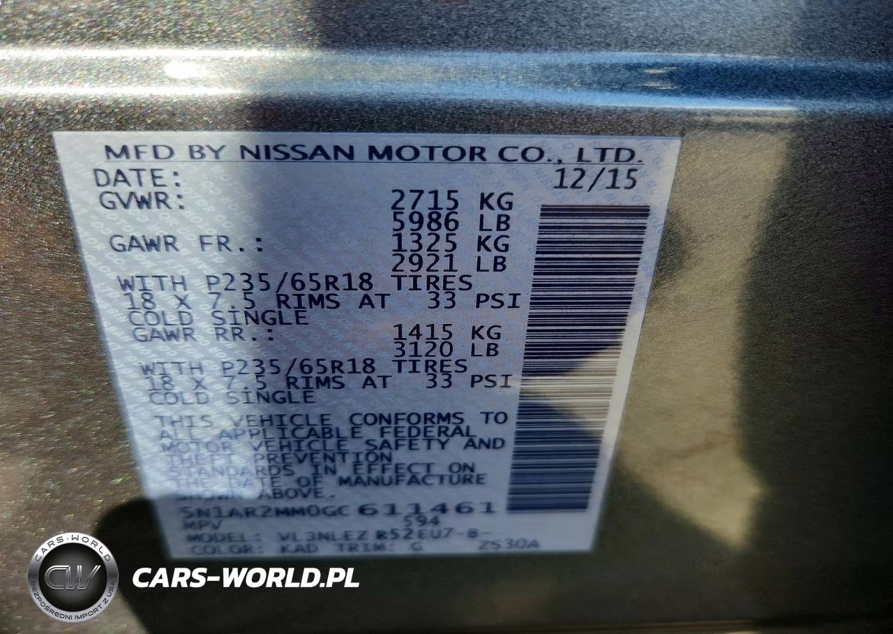 2016 Nissan Pathfinder Sv VIN:5N1AR2MM0GC611461 - 14