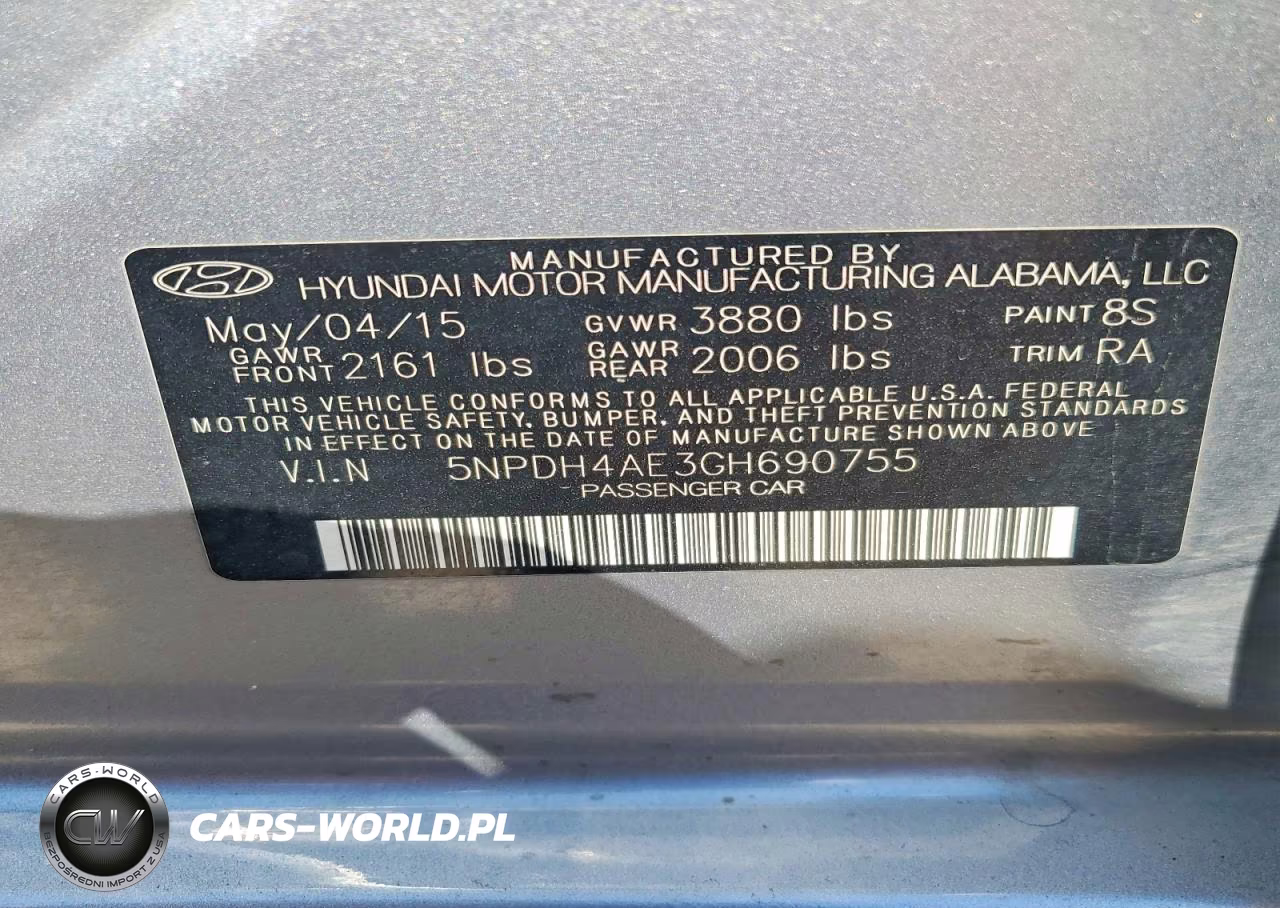 2016 Hyundai Elantra Se VIN:5NPDH4AE3GH690755 - 12