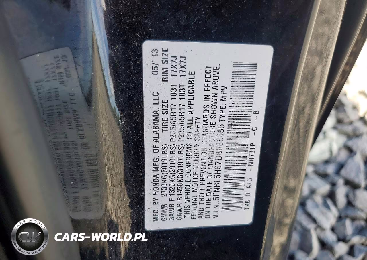 2013 Honda Odyssey Exl VIN:5FNRL5H67DB088685 - 13