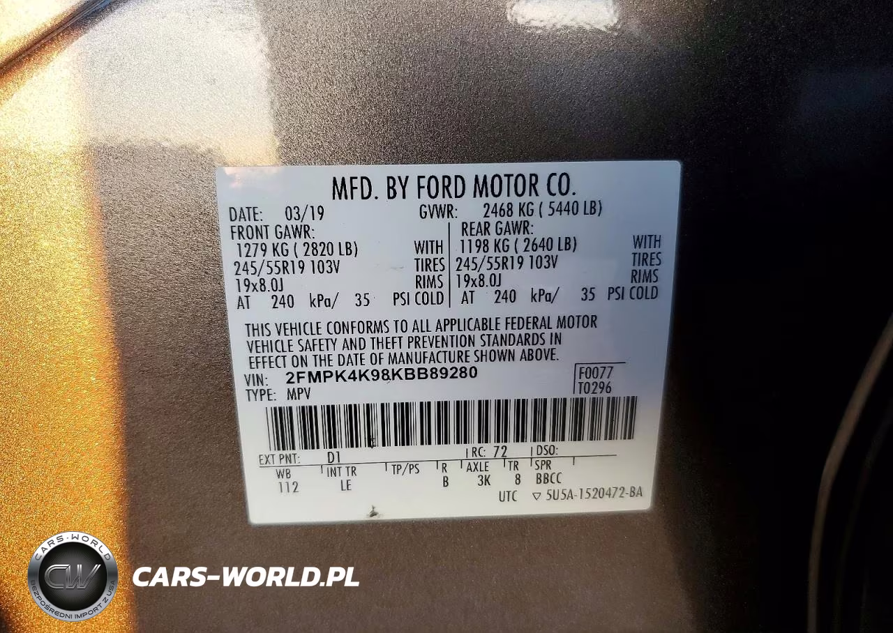 2019 Ford Edge Titanium VIN:2FMPK4K98KBB89280 - 13