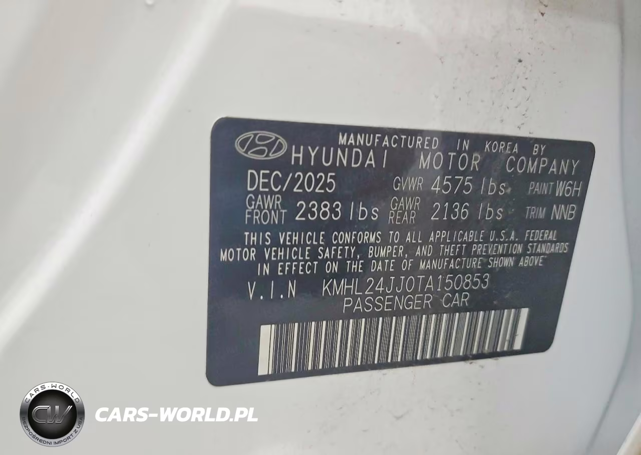 2026 Hyundai Sonata Hybrid Blue VIN:KMHL24JJ0TA150853 - 13