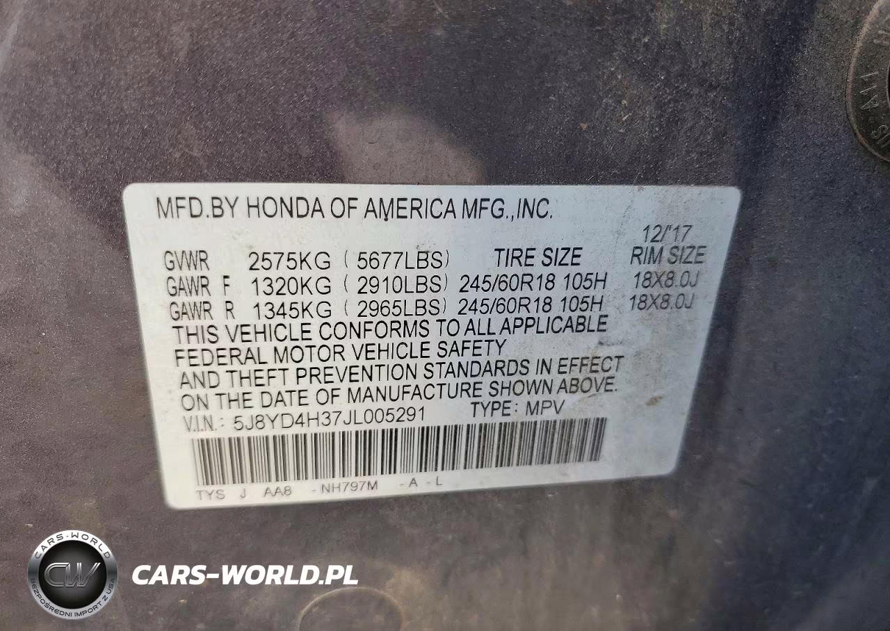 2018 Acura Mdx VIN:5J8YD4H37JL005291 - 13