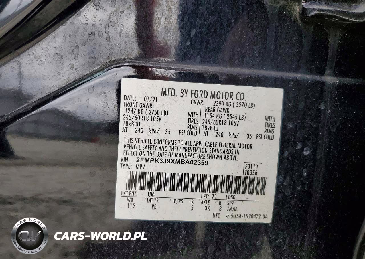 2021 Ford Edge Sel VIN:2FMPK3J9XMBA02359 - 13