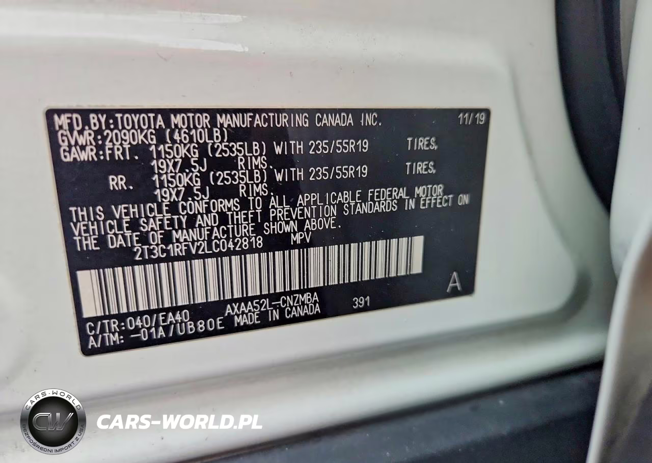 2020 Toyota Rav4 Xle Premium VIN:2T3C1RFV2LC042818 - 13