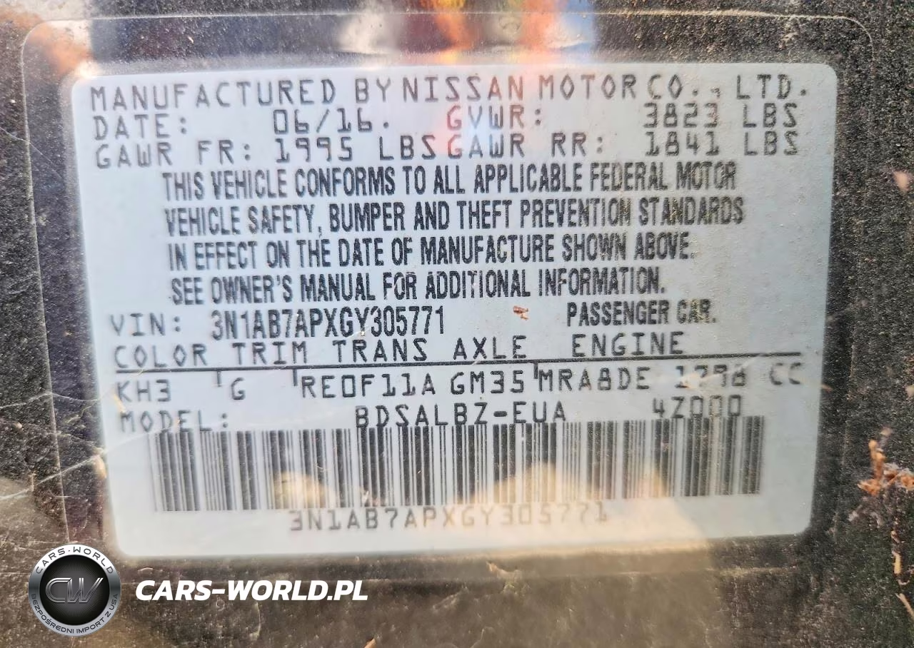 2016 Nissan Sentra S VIN:3N1AB7APXGY305771 - 12