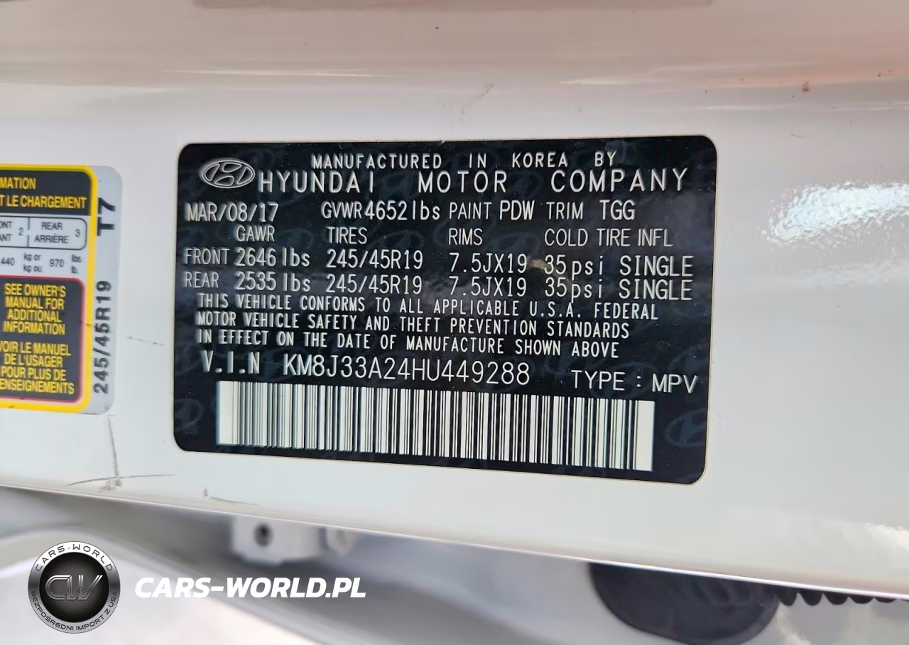 2017 Hyundai Tucson Sport VIN:KM8J33A24HU449288 - 13