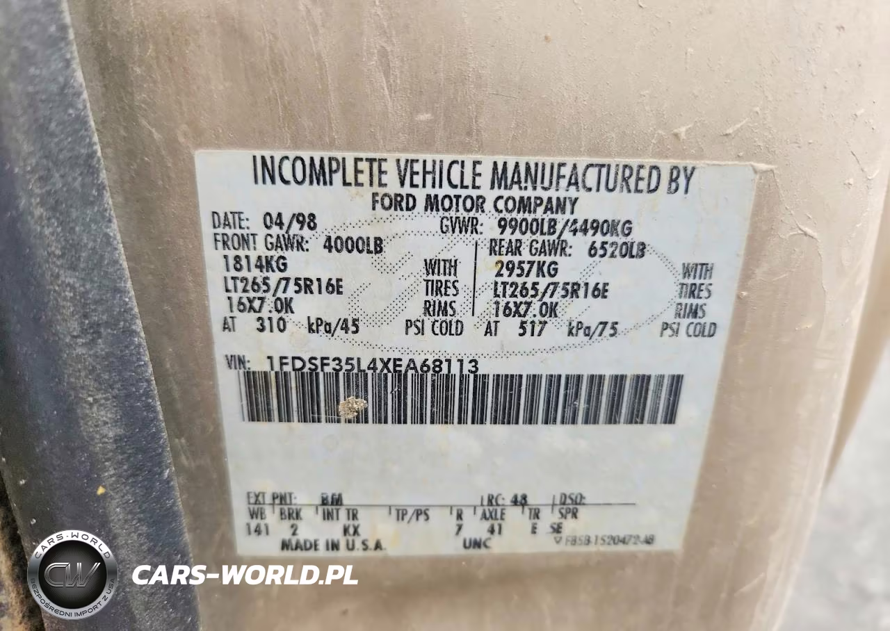 1999 Ford F350 Srw Super Duty VIN:1FDSF35L4XEA68113 - 13