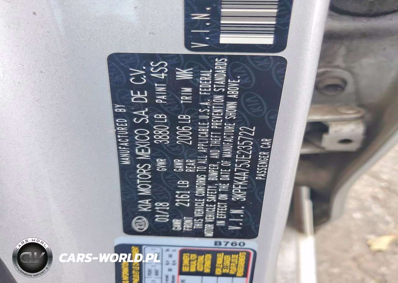 2018 Kia Forte Lx VIN:3KPFK4A75JE235722 - 12