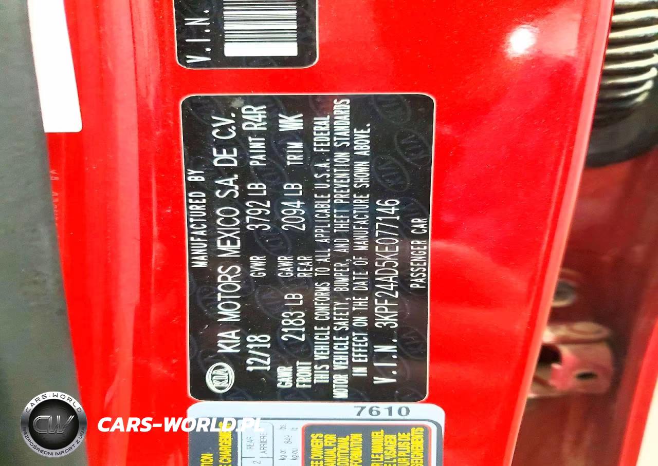 2019 Kia Forte Lxs VIN:3KPF24AD5KE077146 - 12