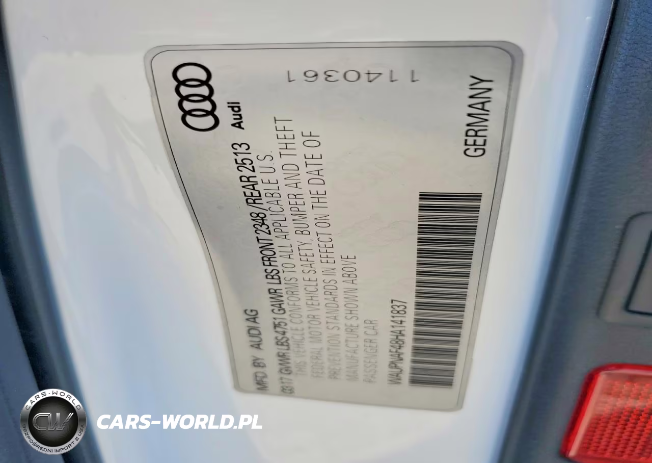 2017 Audi A4 Premium Plus VIN:WAUPNAF48HA141837 - 12