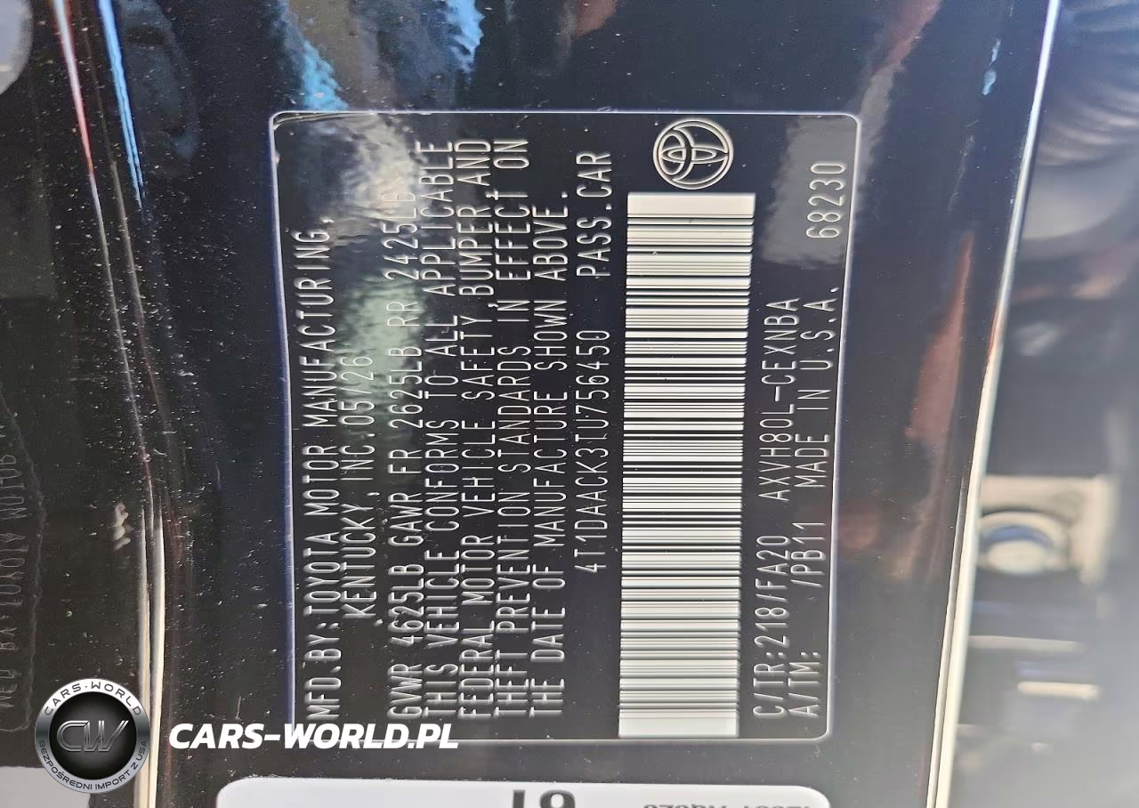 2026 Toyota Camry Le VIN:4T1DAACK3TU756450 - 13