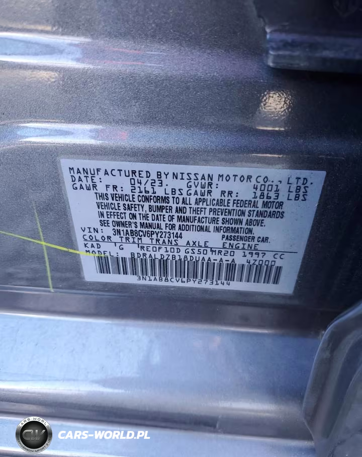 2023 Nissan Sentra Sv VIN:3N1AB8CV6PY273144 - 12