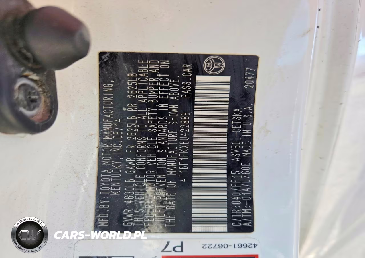 2014 Toyota Camry Se VIN:4T1BF1FKXEU422889 - 12