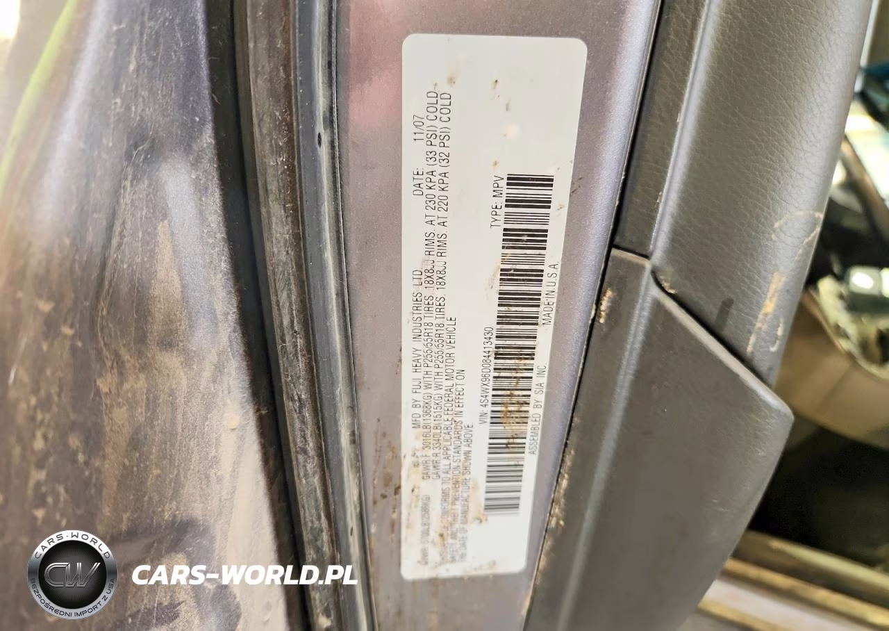 2008 Subaru Tribeca VIN:4S4WX96D084413430 - 13