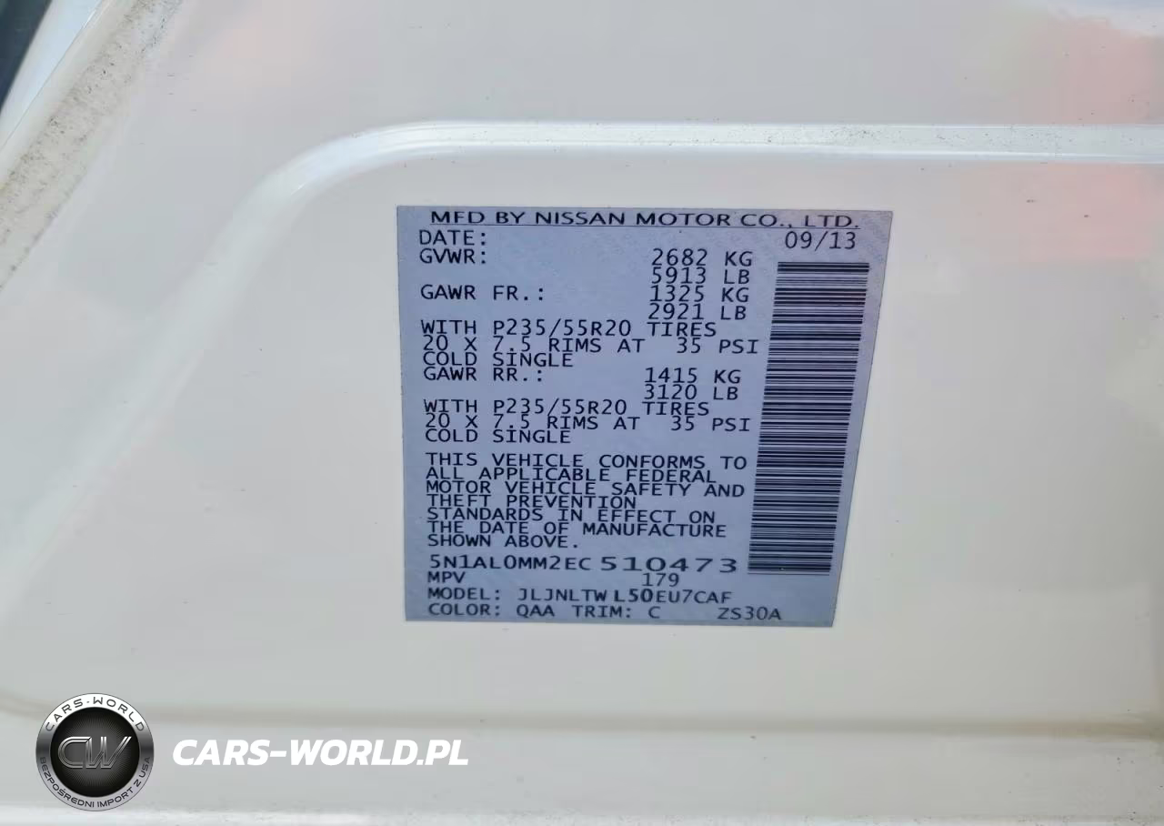 2014 Infiniti Qx60 Base VIN:5N1AL0MM2EC510473 - 13