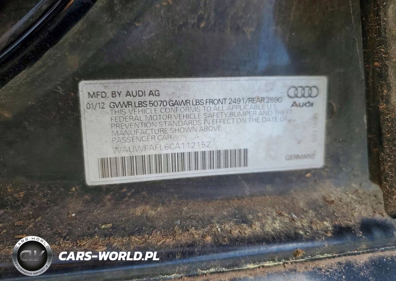 2012 Audi A4 Premium Plus VIN:WAUWFAFL6CA112152 - 13