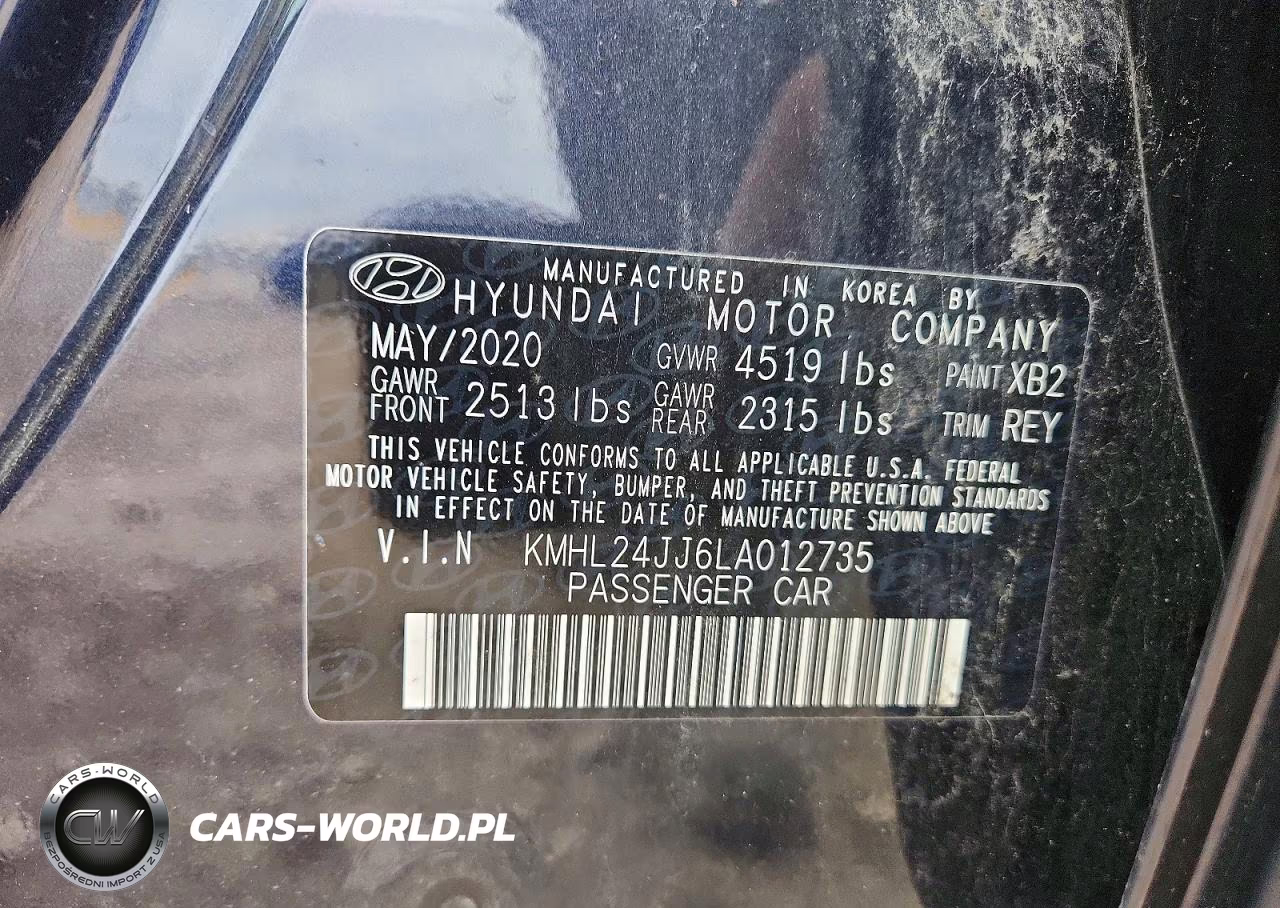 2020 Hyundai Sonata Hybrid Blue VIN:KMHL24JJ6LA012735 - 12
