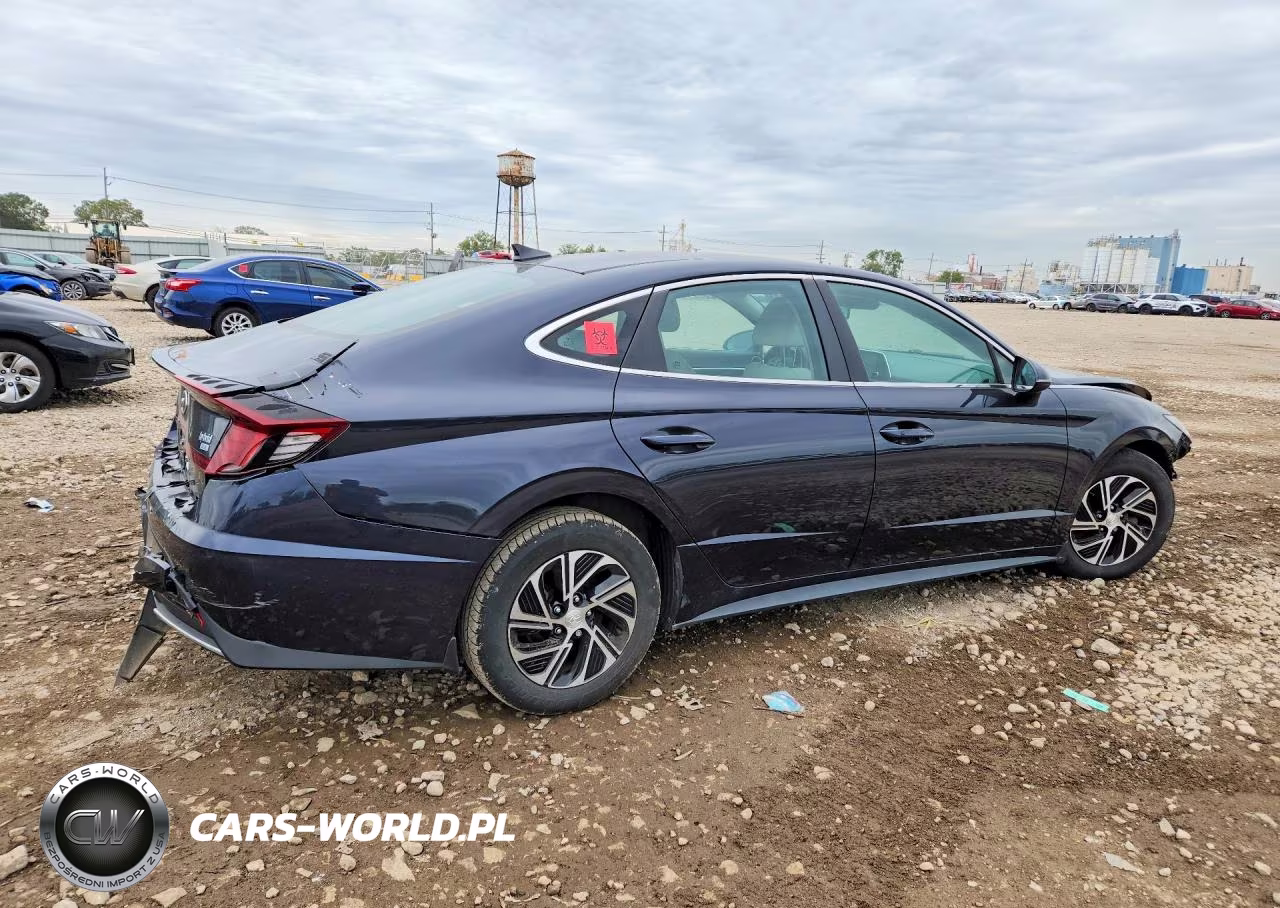 2020 Hyundai Sonata Hybrid Blue VIN:KMHL24JJ6LA012735 - 3