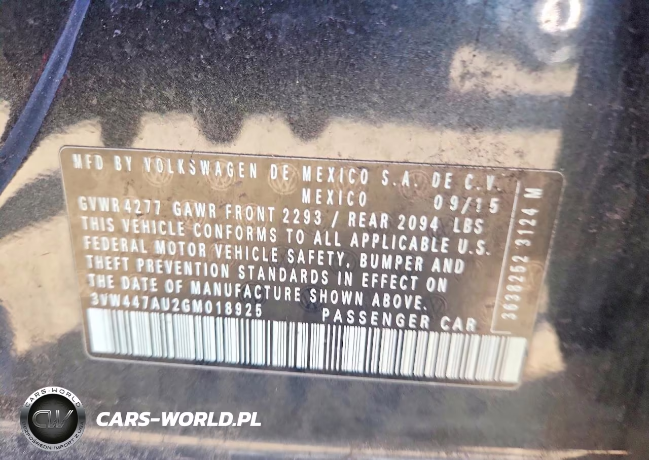 2016 Volkswagen Gti S-Se VIN:3VW447AU2GM018925 - 12