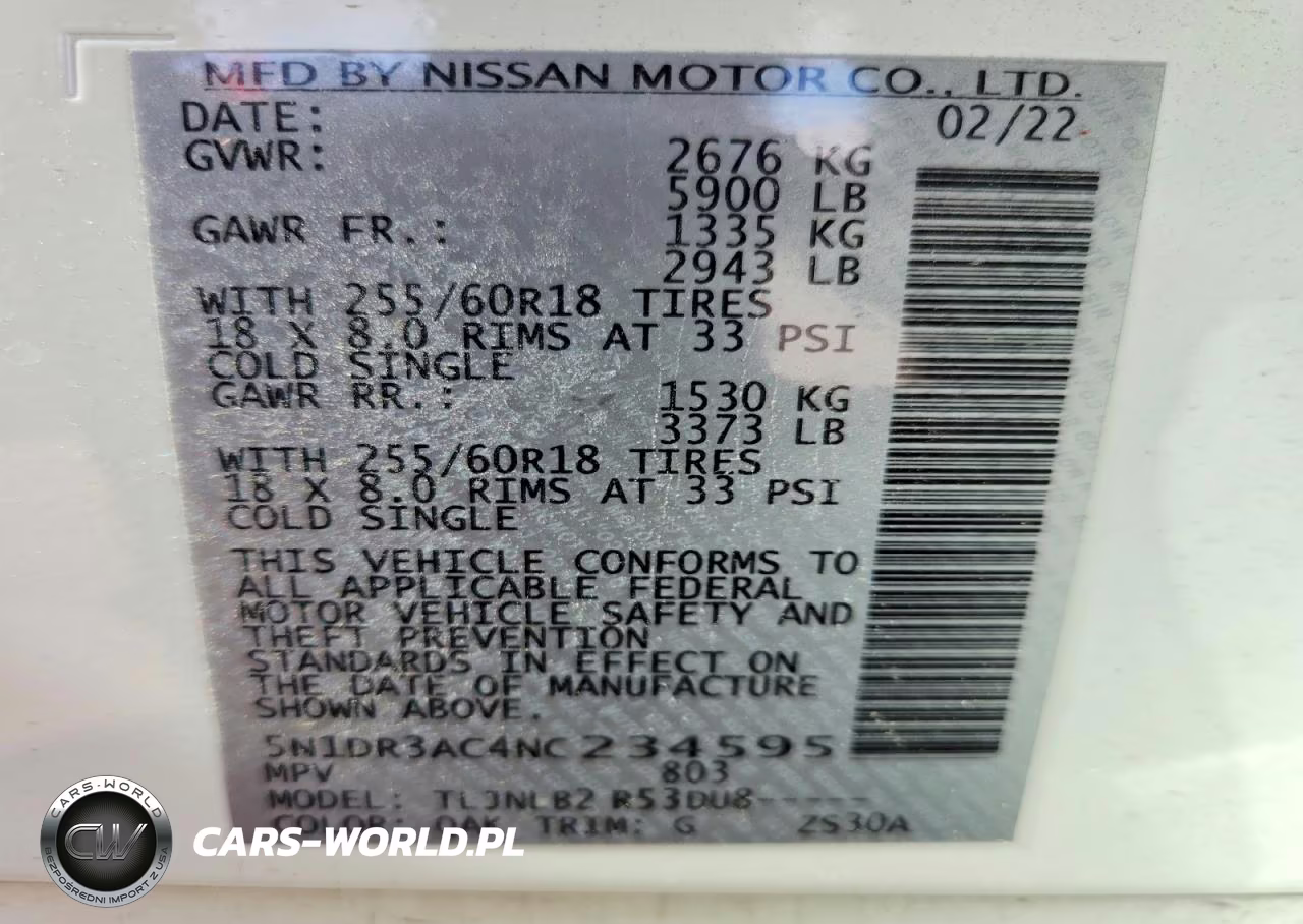2022 Nissan Pathfinder S VIN:5N1DR3AC4NC234595 - 14