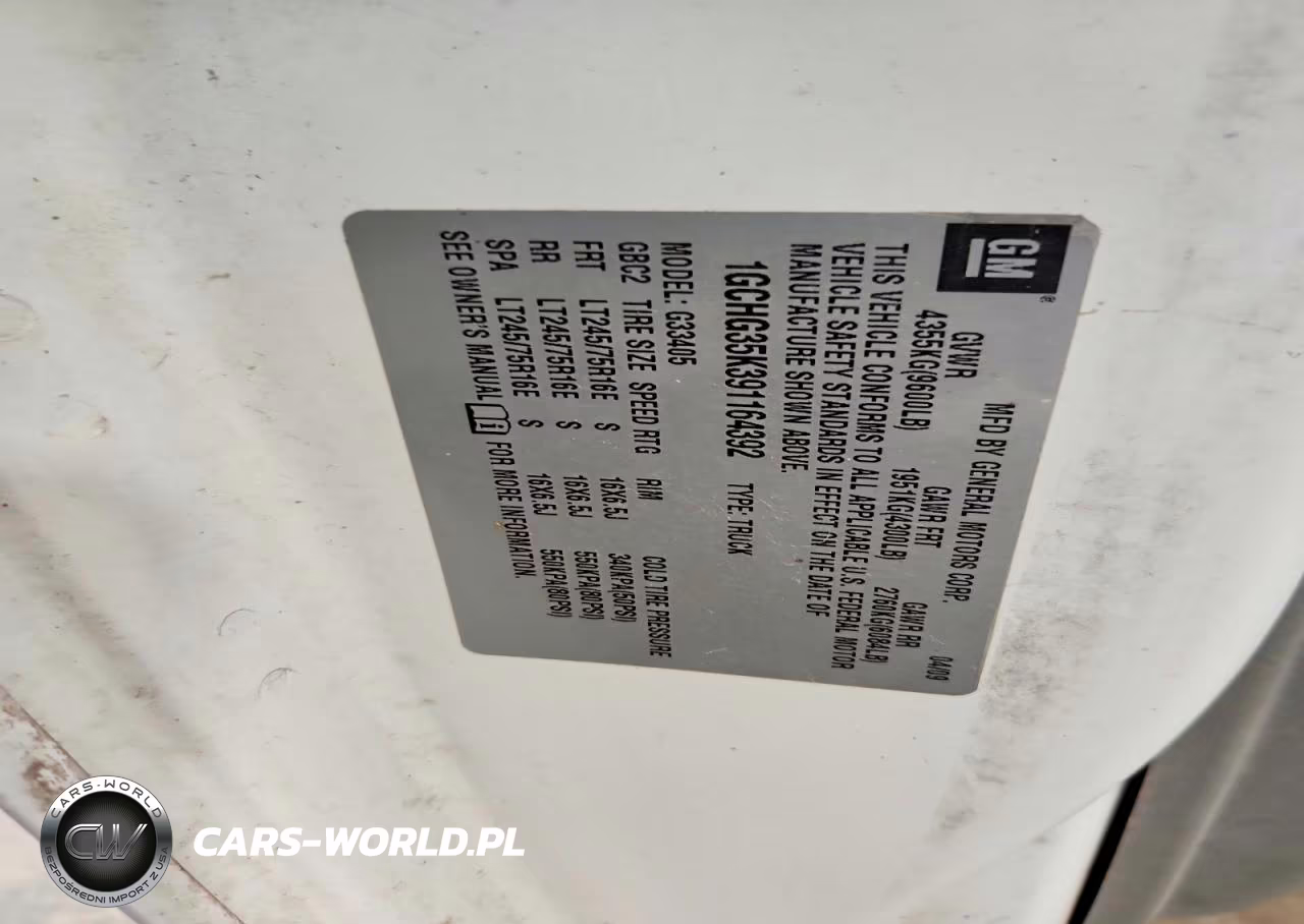 2009 Chevrolet Express 3500 Delivery Van VIN:1GCHG35K391164392 - 12