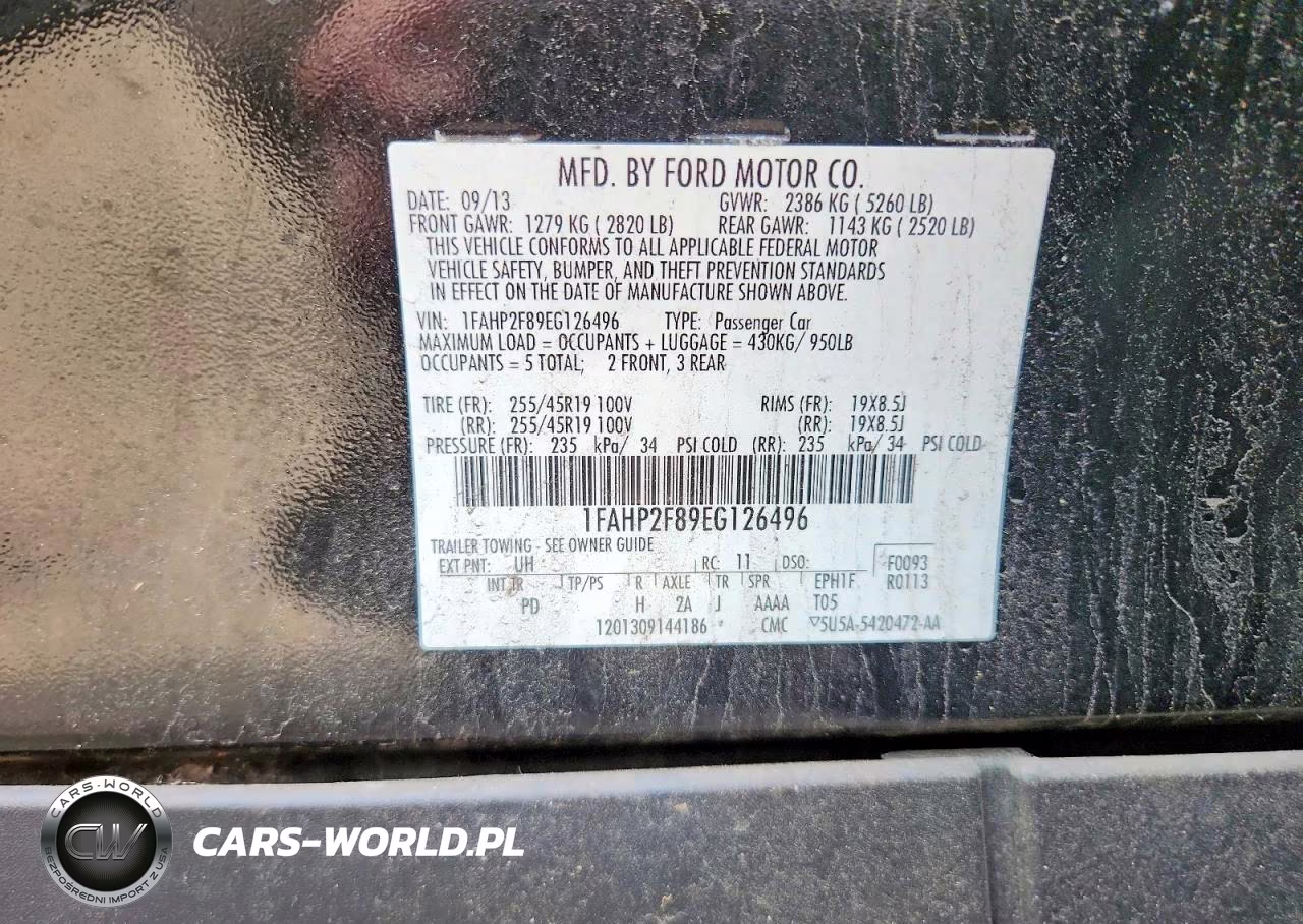 2014 Ford Taurus Limited VIN:1FAHP2F89EG126496 - 12