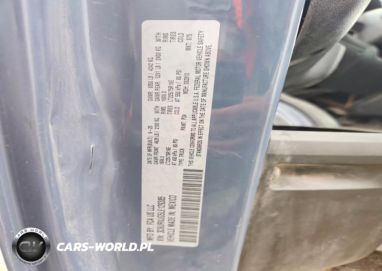 2020 Ram Promaster 3500 Vf Delivery Van VIN:3C6URVJG5LE129385 - 13