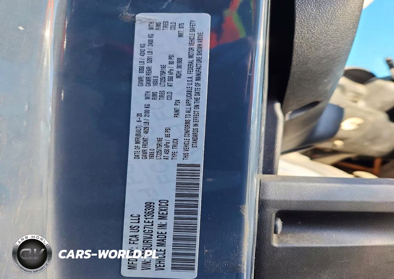 2020 Ram Promaster 3500 Delivery Van VIN:3C6URVJG7LE136399 - 13