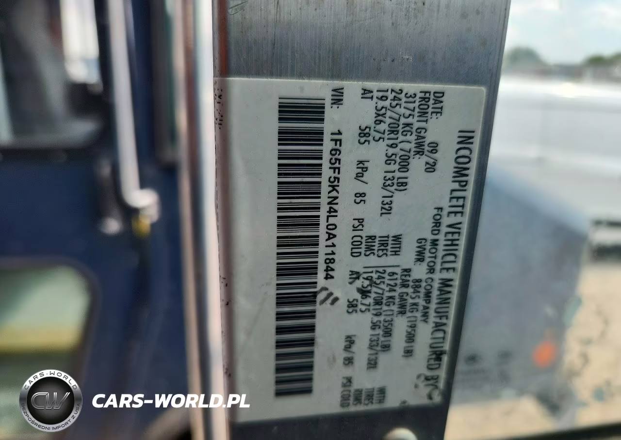 2020 Ford F59 Delivery Truck VIN:1F65F5KN4L0A11844 - 12