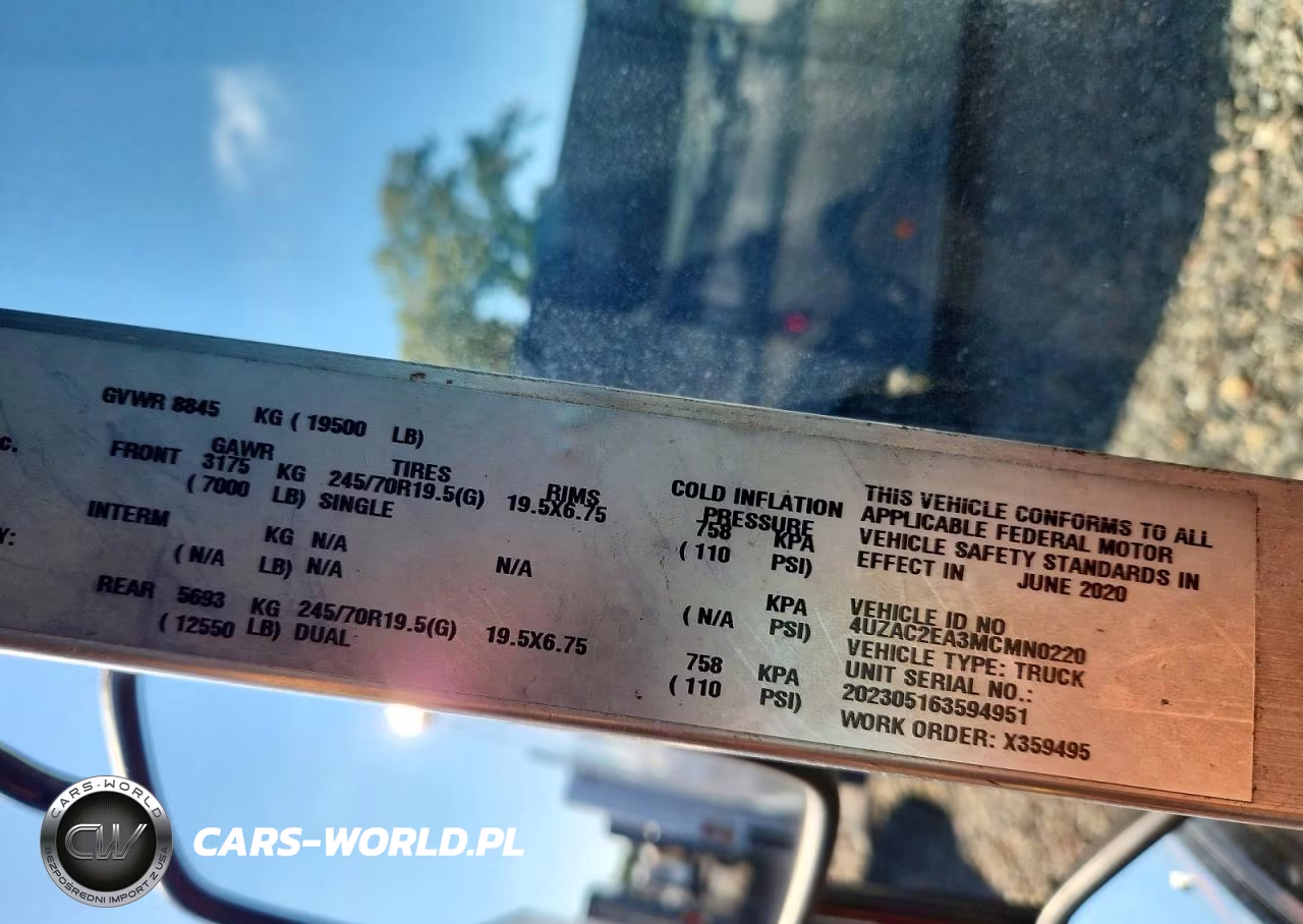 2021 Freightliner Chassis M Line Walk-In Van VIN:4UZAC2EA3MCMN0220 - 13