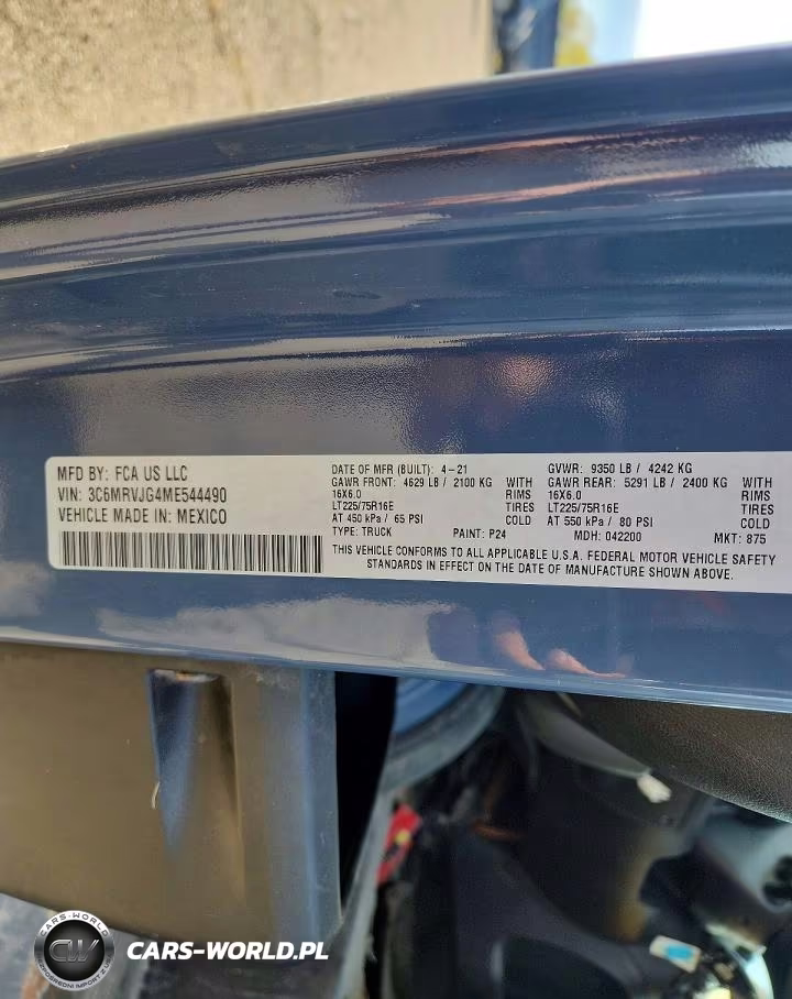 2021 Ram Promaster 3500 Delivery Van VIN:3C6MRVJG4ME544490 - 12