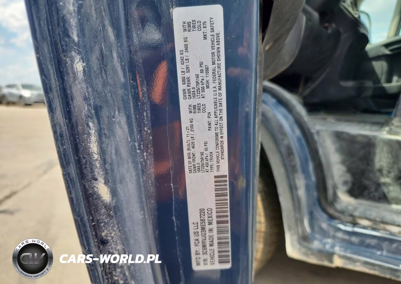 2021 Ram Promaster 3500 Delivery Van VIN:3C6MRVJG3ME587220 - 12
