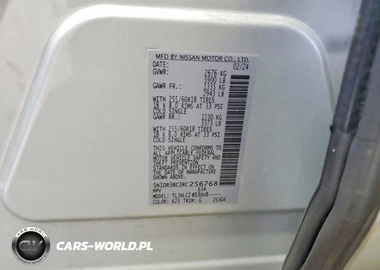 2024 Nissan Pathfinder Sv VIN:5N1DR3BC3RC256768 - 13