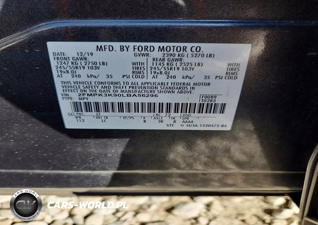2020 Ford Edge Titanium VIN:2FMPK3K90LBA56296 - 13