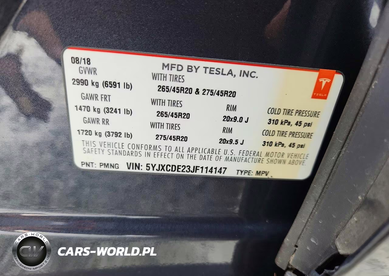 2018 Tesla Model X VIN:5YJXCDE23JF114147 - 13