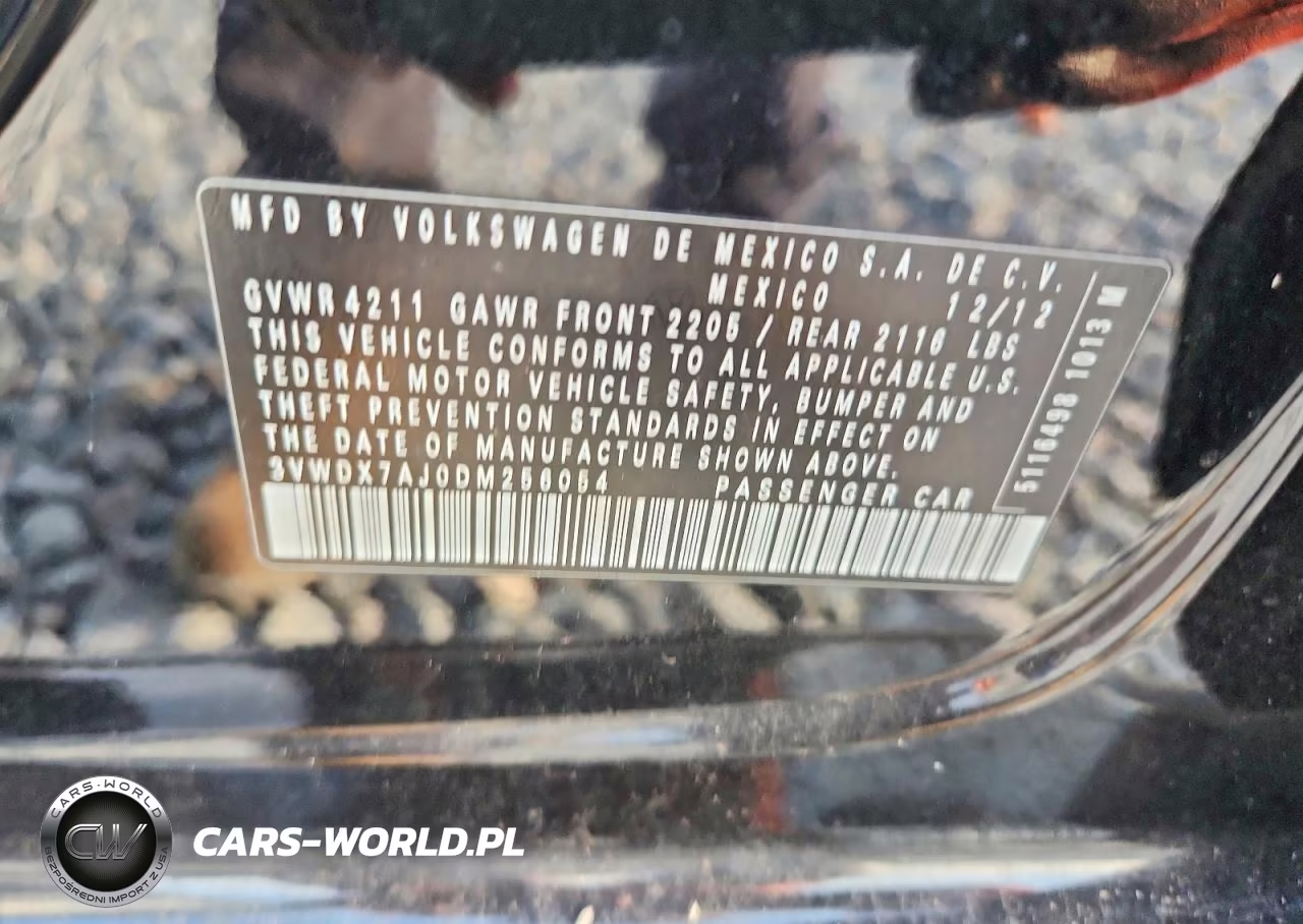 2013 Volkswagen Jetta Se VIN:3VWDX7AJ0DM256054 - 12