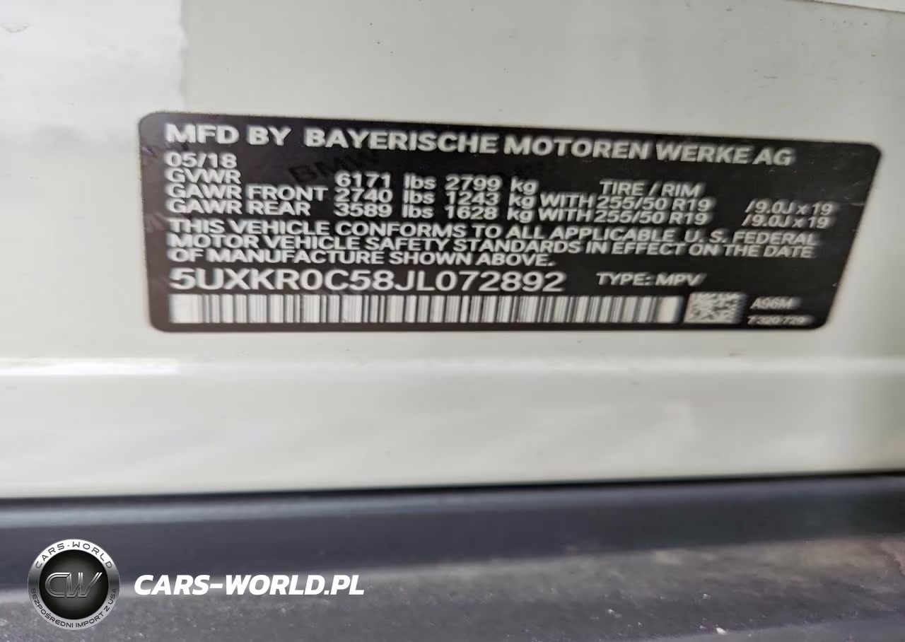 2018 BMW X5 VIN:5UXKR0C58JL072892 - 13