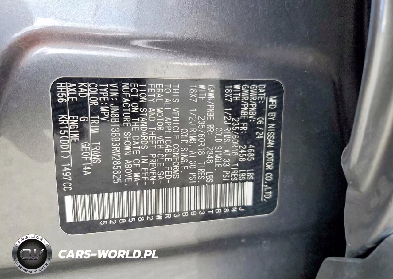 2024 Nissan Rogue Sv VIN:JN8BT3BB3RW285825 - 13