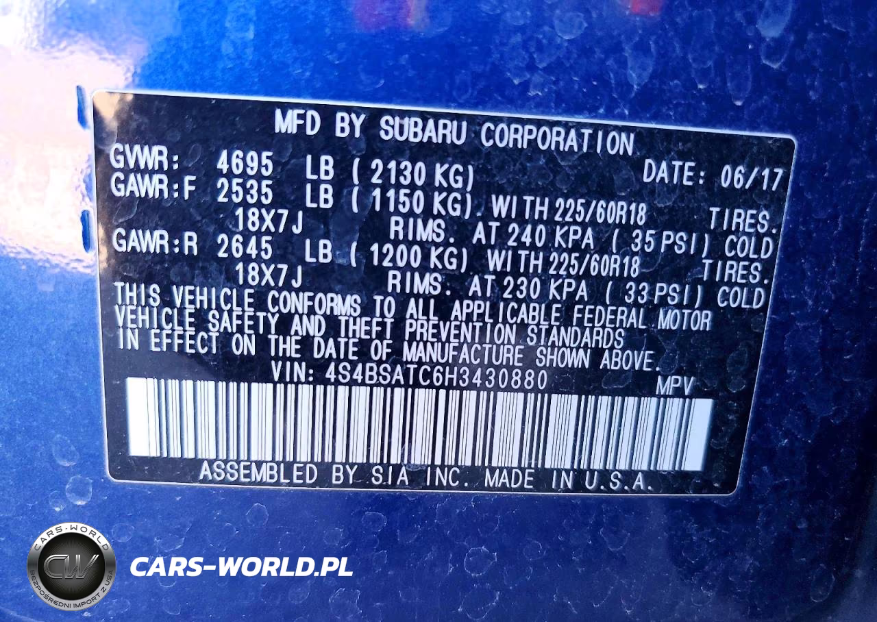 2017 Subaru Outback Touring VIN:4S4BSATC6H3430880 - 12