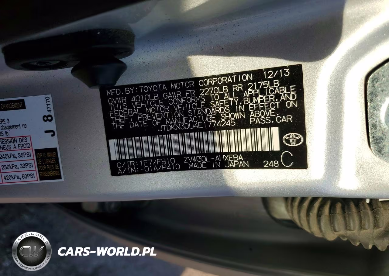 2014 Toyota Prius Two VIN:JTDKN3DU4E1774245 - 12