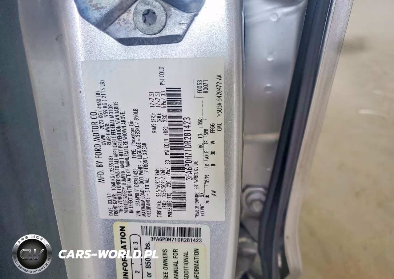 2013 Ford Fusion Se VIN:3FA6P0H71DR281423 - 12
