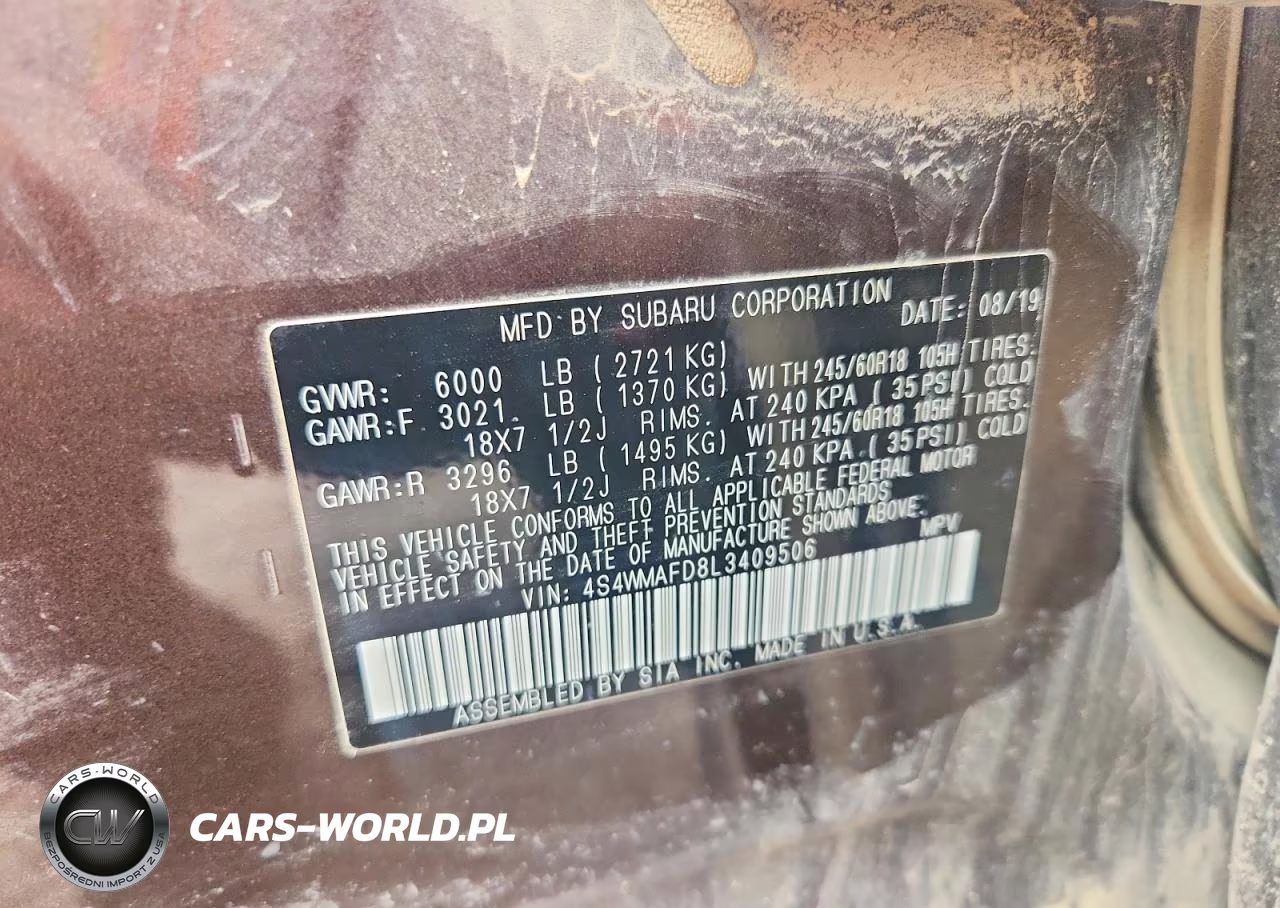 2020 Subaru Ascent Premium VIN:4S4WMAFD8L3409506 - 13