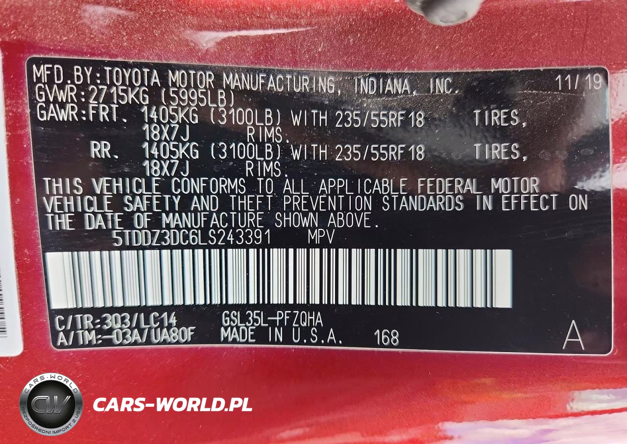 2020 Toyota Sienna Xle Premium 7-Passenger VIN:5TDDZ3DC6LS243391 - 14
