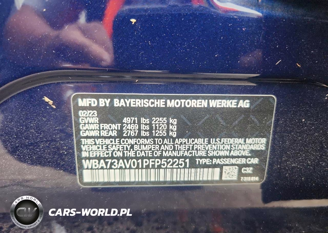 2023 BMW 430Xi Gran Coupe VIN:WBA73AV01PFP52251 - 12