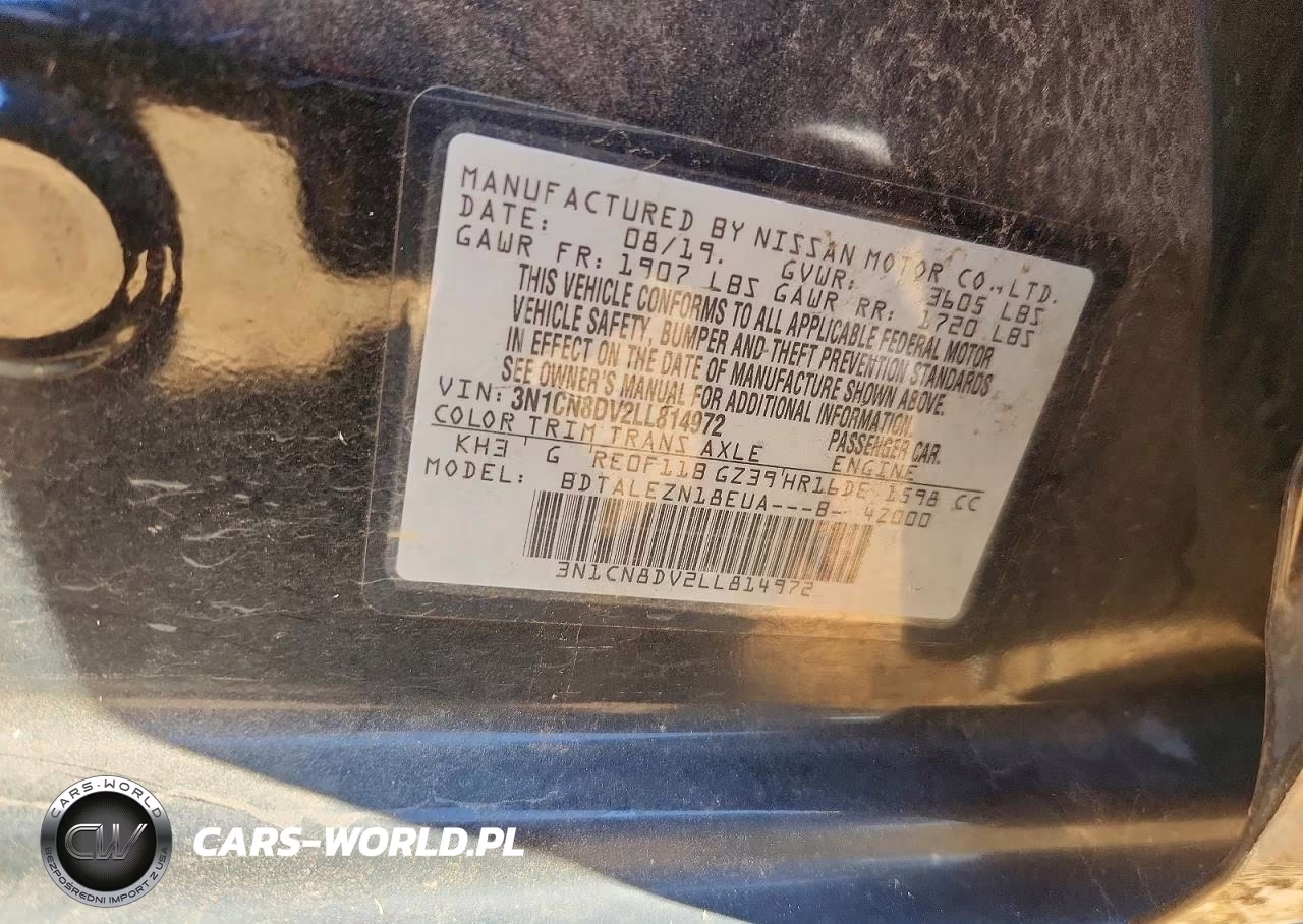 2020 Nissan Versa S VIN:3N1CN8DV2LL814972 - 12